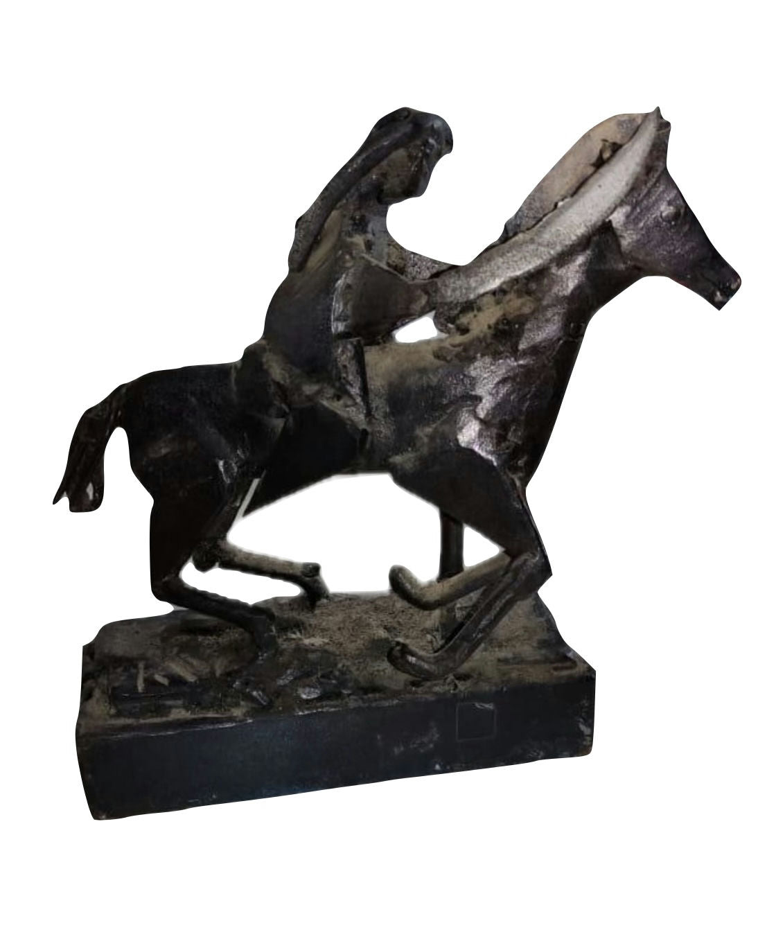 Original Sculptures & Ceramics 'Rider on Horseback Sculpture' by Mohammad Bushnaq