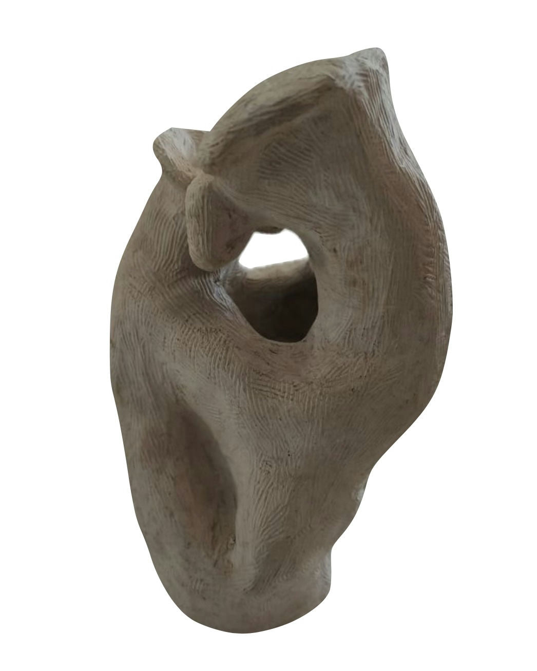Original Sculptures & Ceramics 'Abstract Organic Form with Hollow' by Mohammad Bushnaq