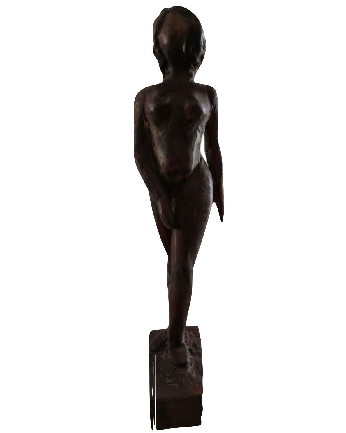 Original Sculptures & Ceramics 'Standing Female Figure Bronze Sculpture' by Mohammad Bushnaq