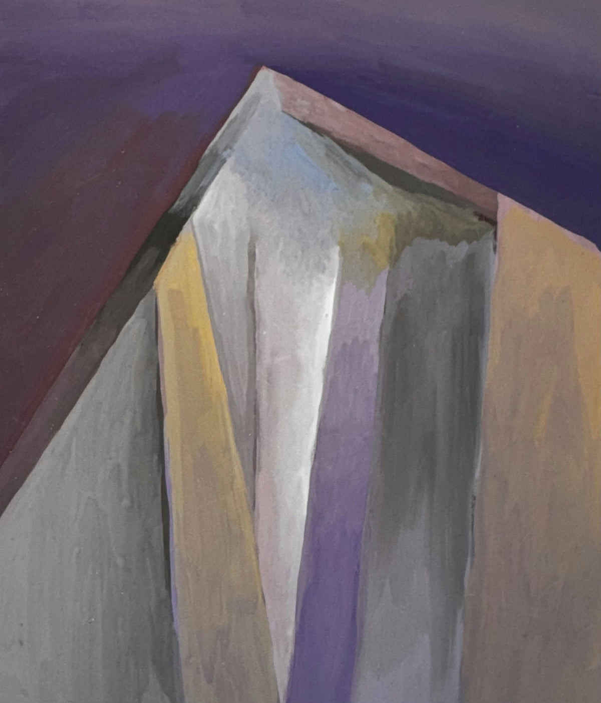 Original Mixed media 'Abstract Geometric Angular Form' by Mohammad Bushnaq