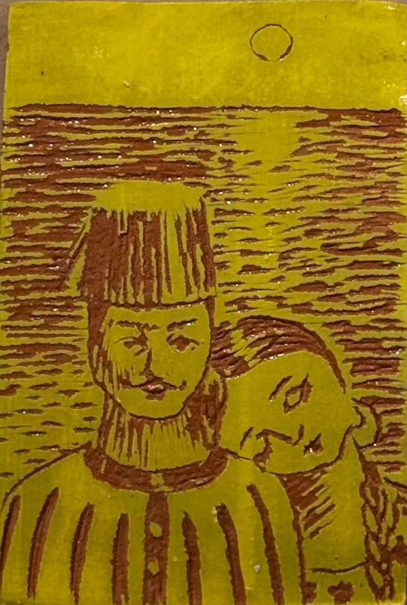 Original Sculptures & Ceramics 'Man and Child by the Sea' by Adel Moustafa