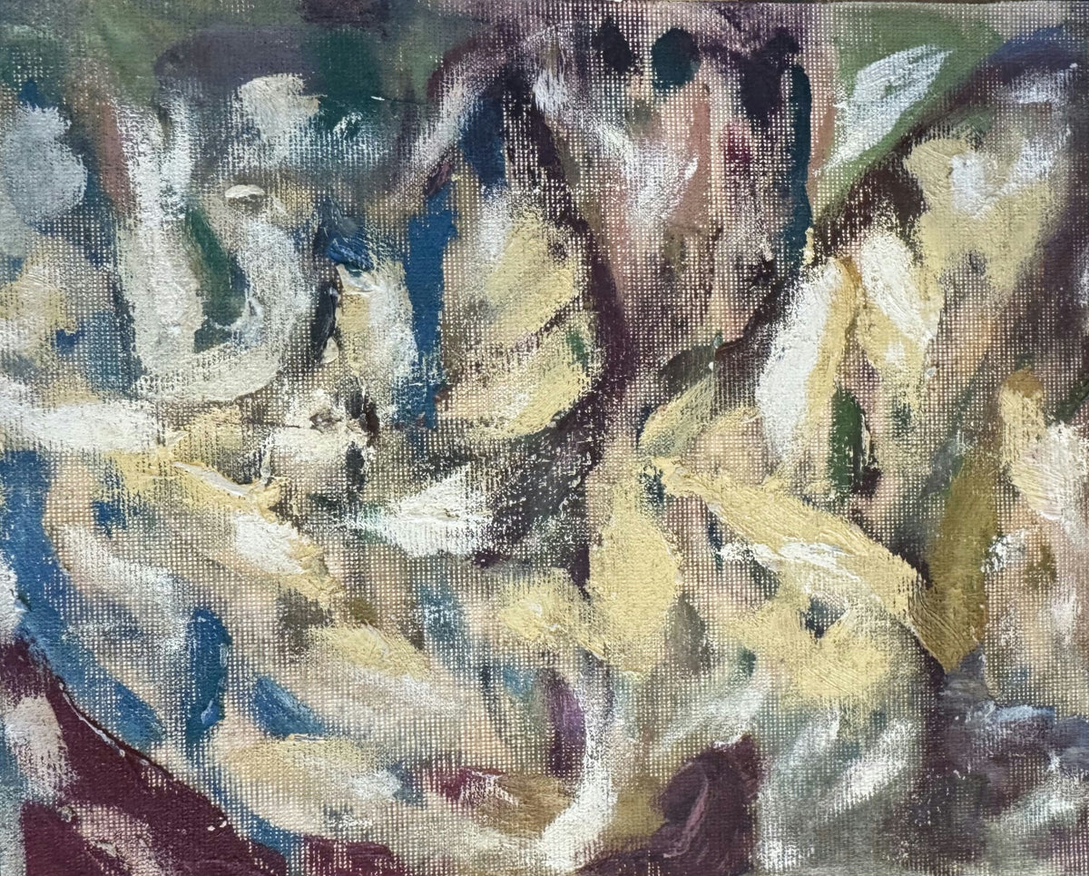 Original Acrylic 'Abstract Figures in Muted Tones' by Mohammad Bushnaq