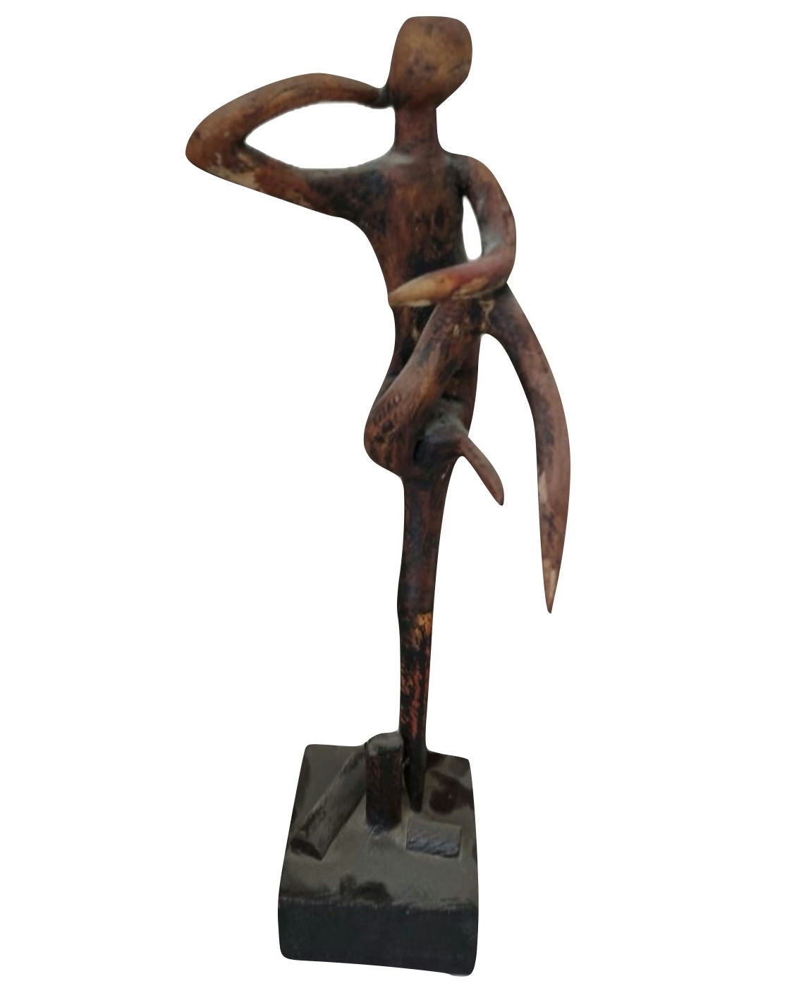 Original Sculptures & Ceramics 'Abstract Standing Figure Bronze Sculpture' by Mohammad Bushnaq
