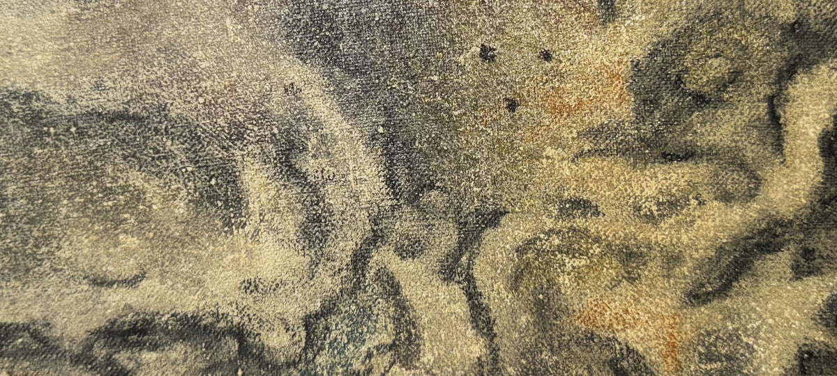 Original Mixed media 'Textured Abstract in Grey and Brown' by Mohammad Bushnaq