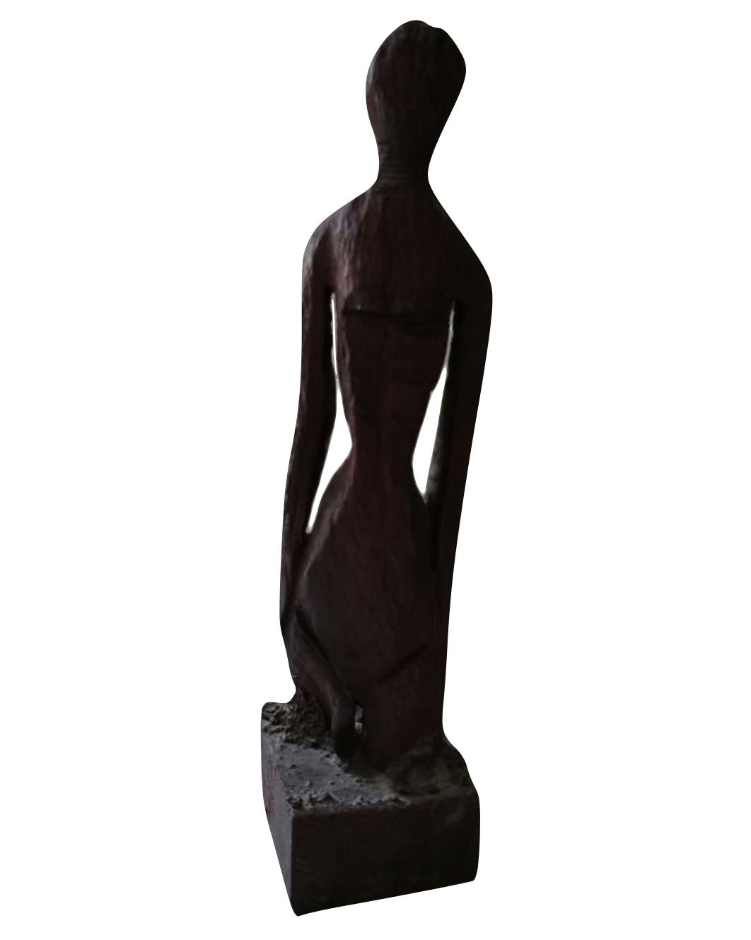 Original Sculptures & Ceramics 'Abstract Standing Female Figure Sculpture' by Mohammad Bushnaq