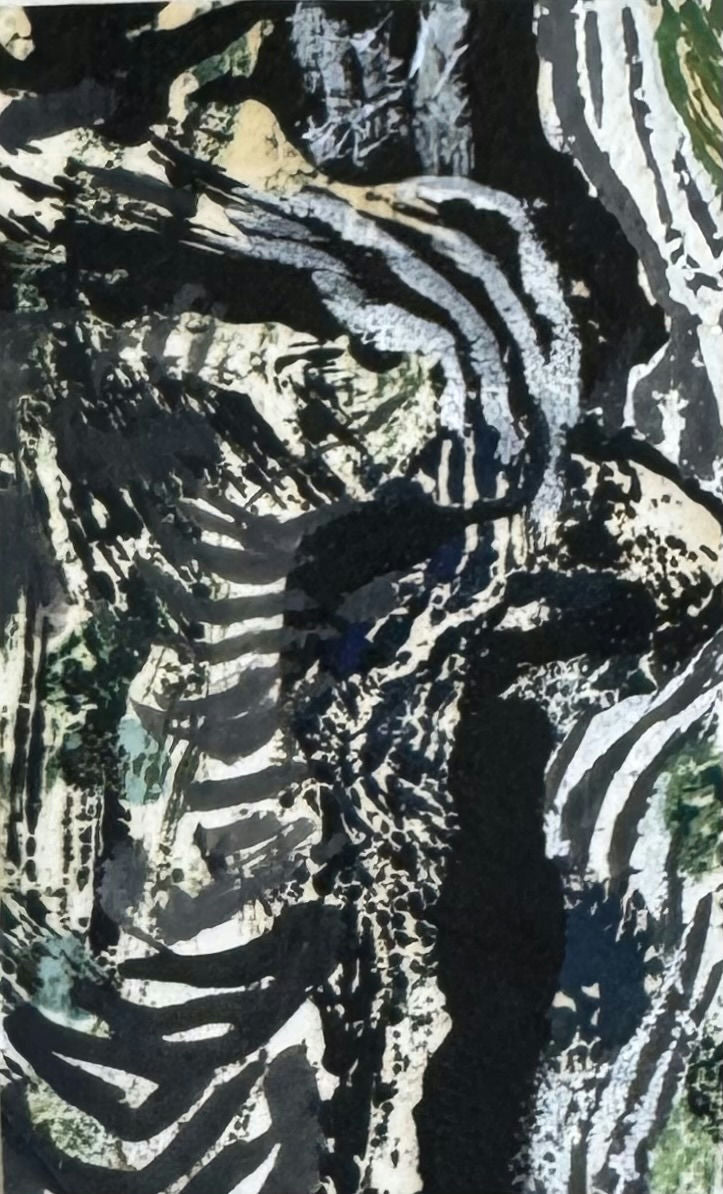 Original Acrylic 'Black and White Abstract Figure Forms' by Mohammad Bushnaq
