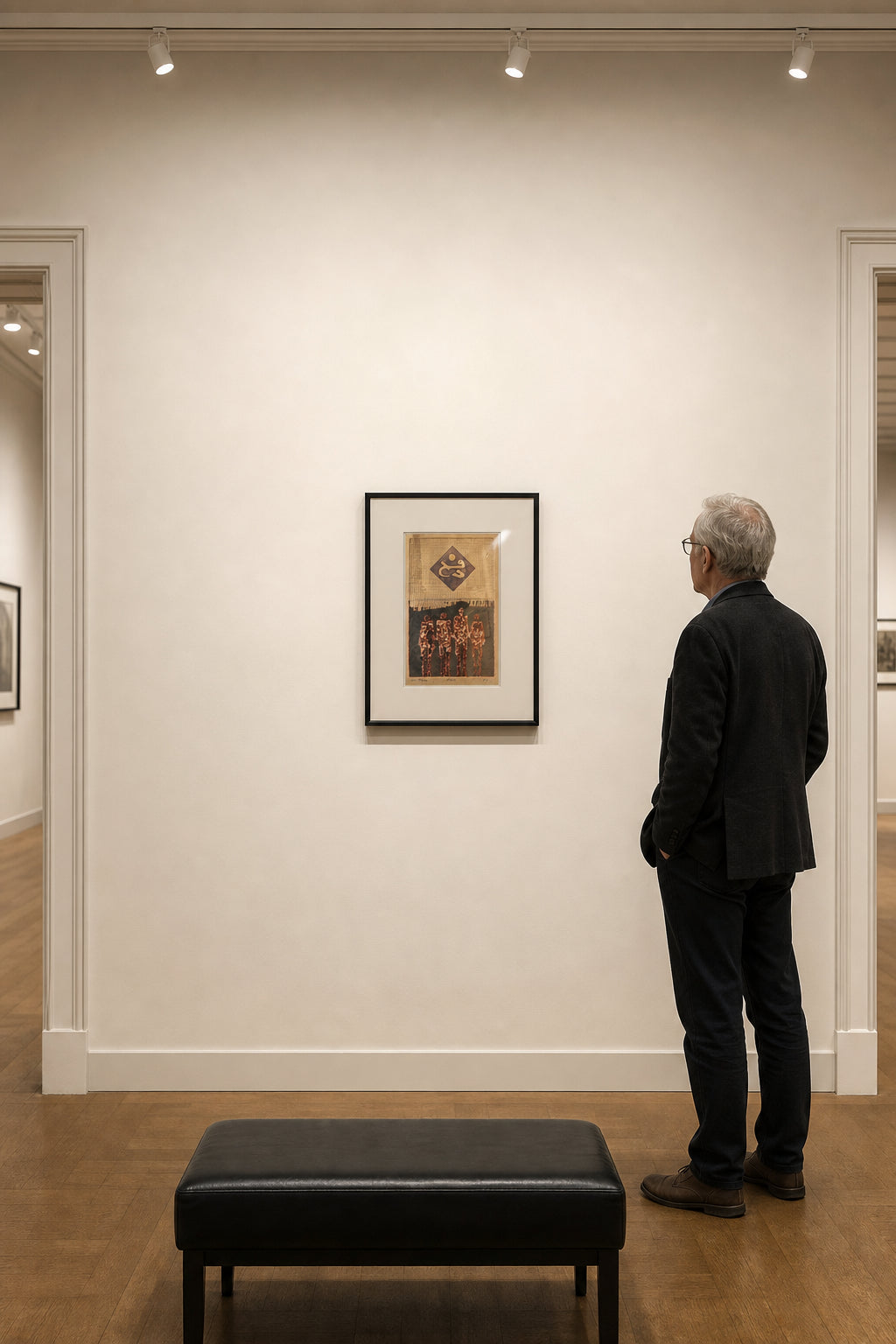 Four Figures with Arabic Calligraphy Symbol - shown to scale