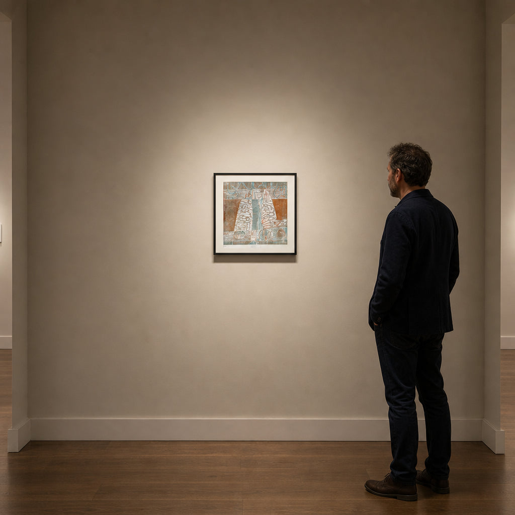 Abstract Calligraphic Forms with Figures - shown to scale