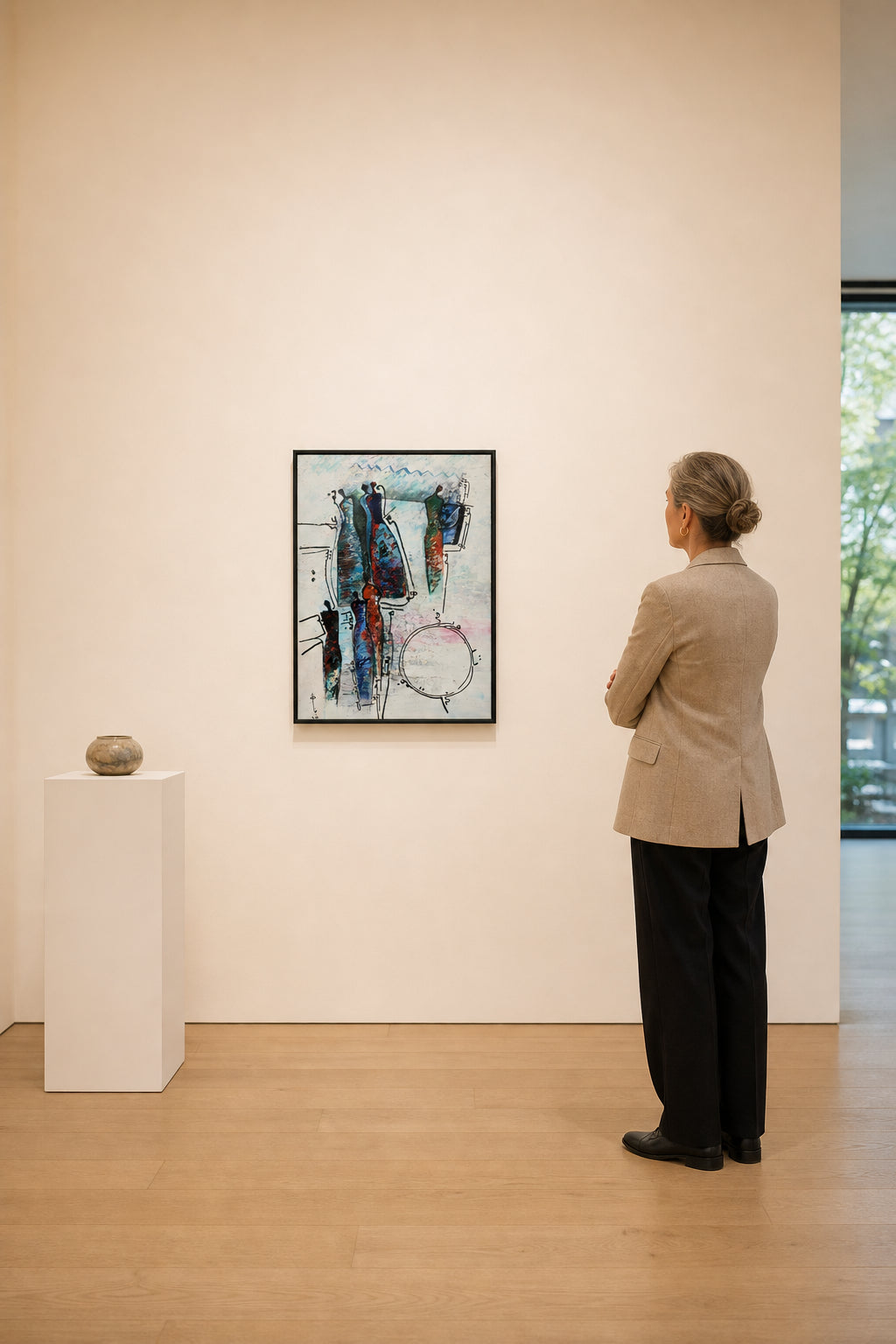 Abstract Figures with Calligraphic Lines - shown to scale