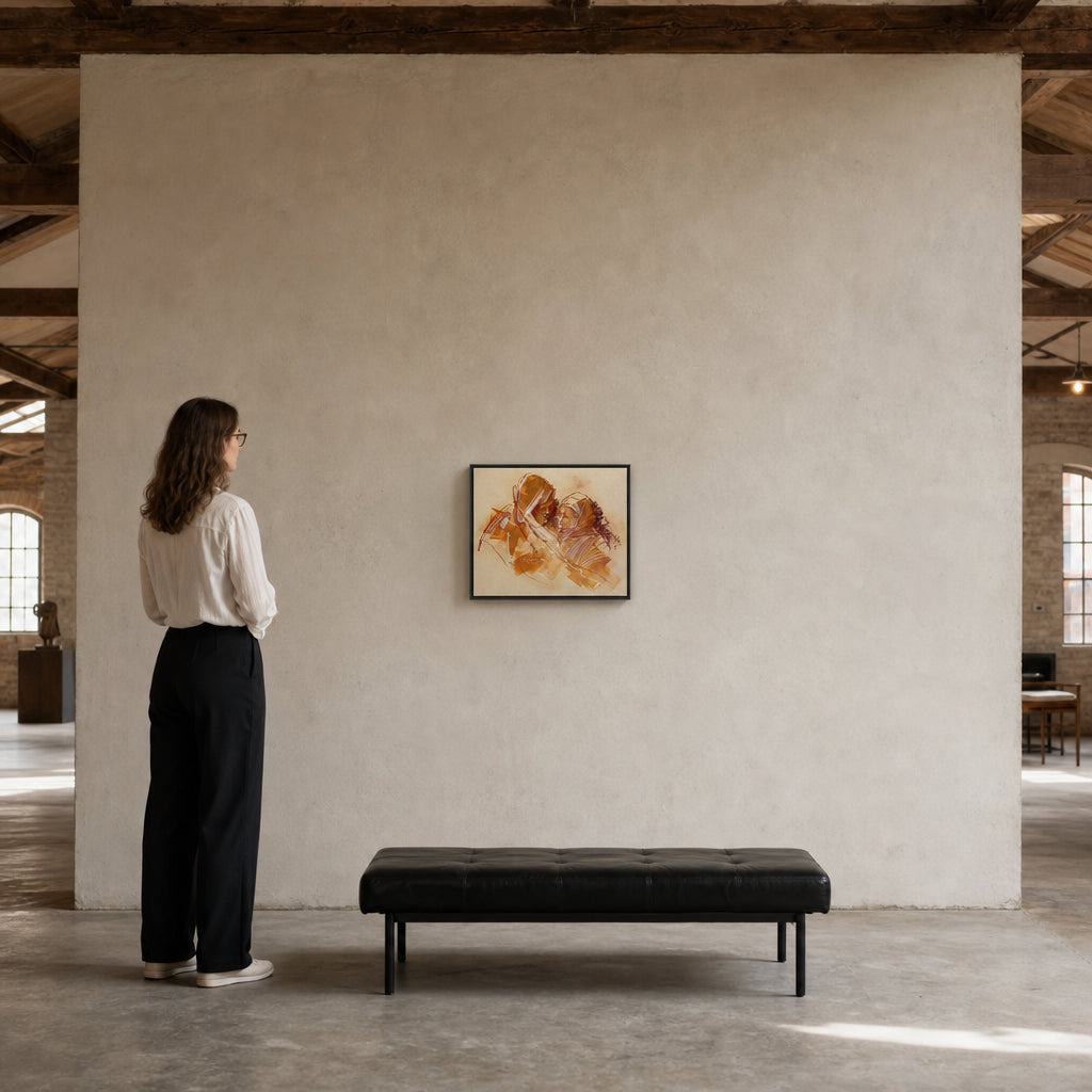 Two Figures in Warm Sketched Study - shown to scale
