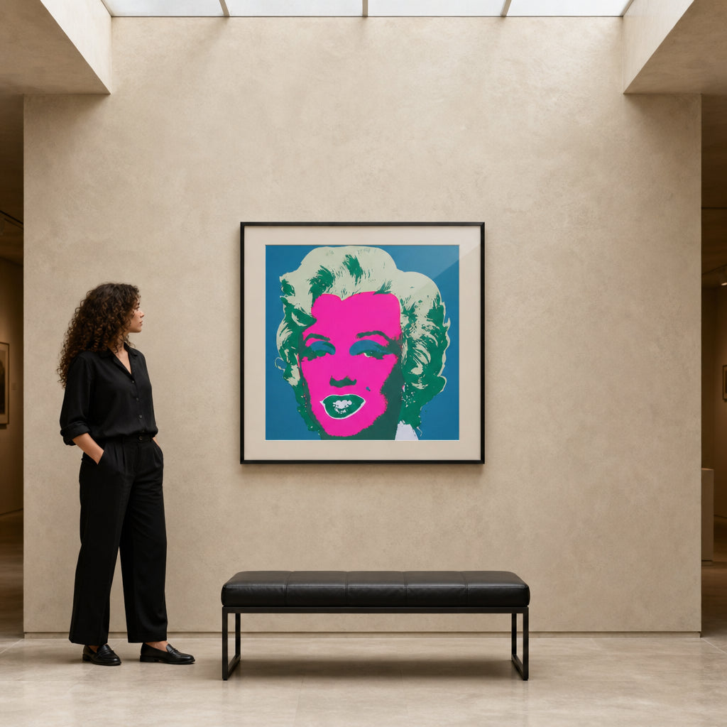 Marilyn Monroe Portrait in Bold Colours - shown to scale