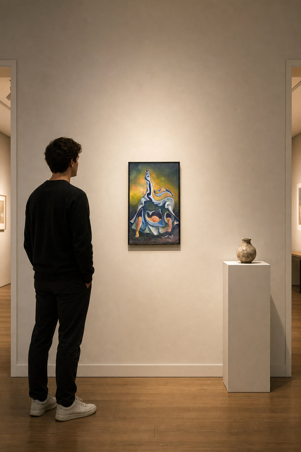 Distorted Figure in Motion - shown to scale