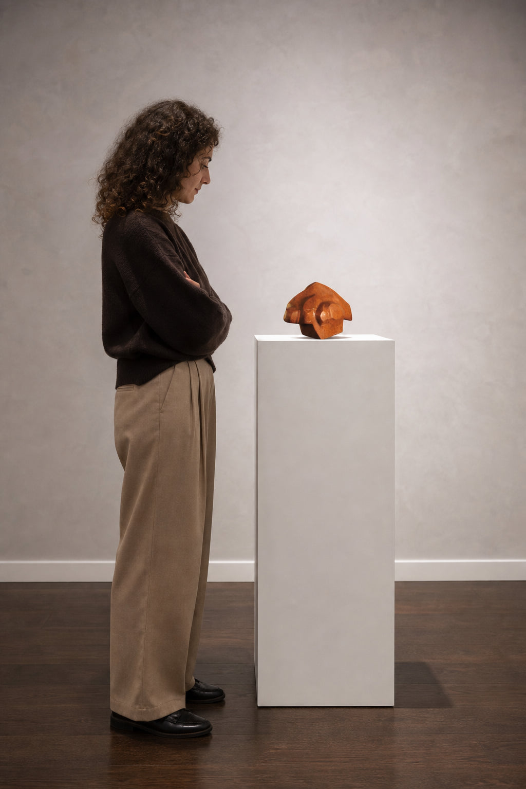 Abstract Carved Stone House Form - shown to scale
