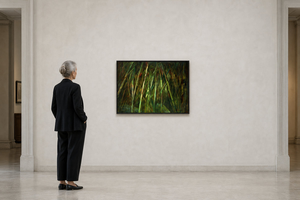 Dense Green Reeds and Grass - shown to scale