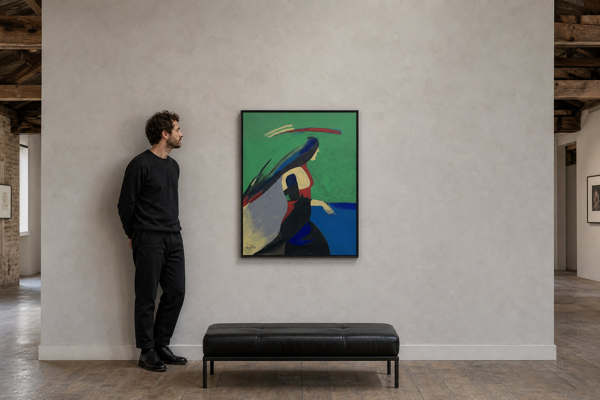 Woman Figure Running in Motion - shown to scale