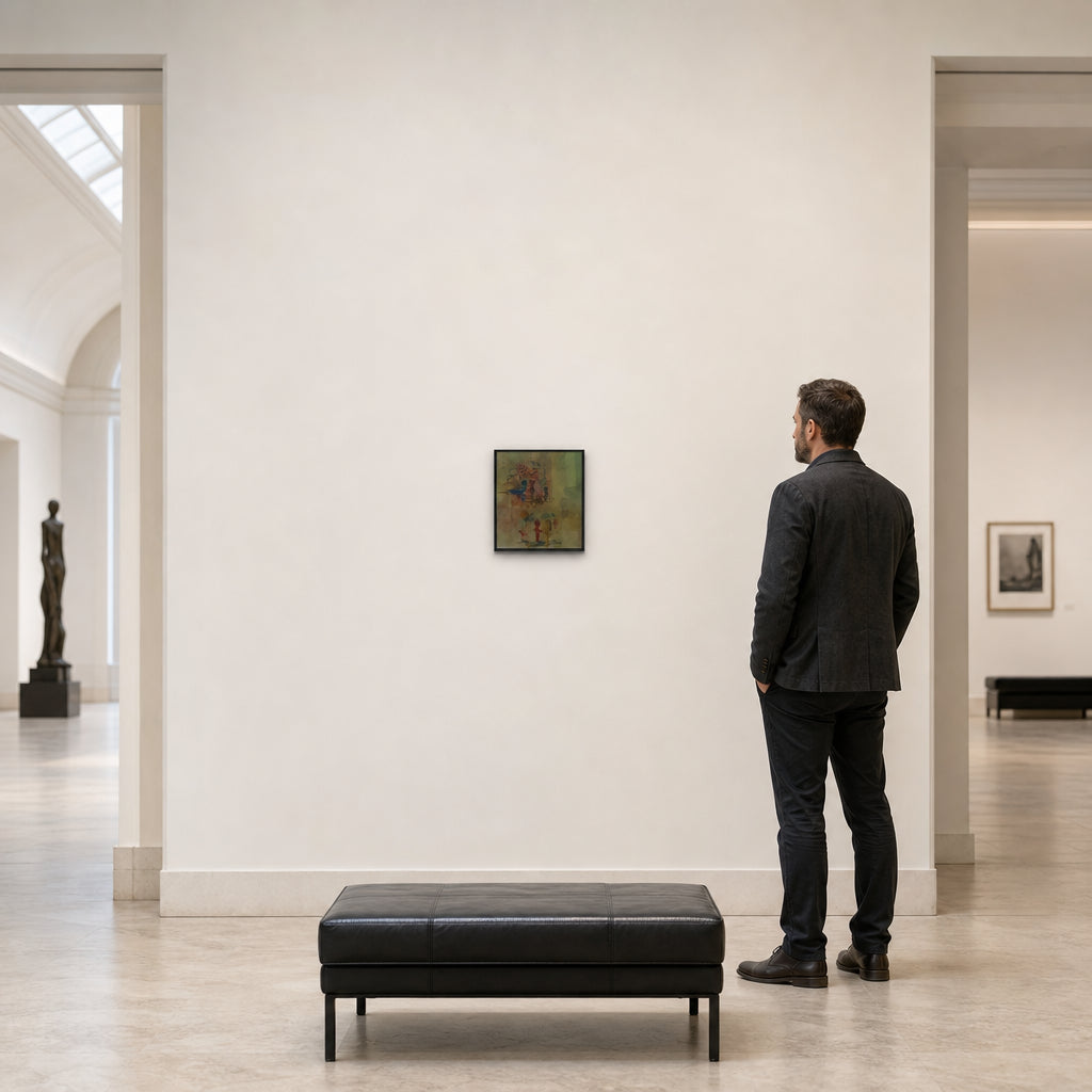 Abstract Figures in Muted Landscape - shown to scale