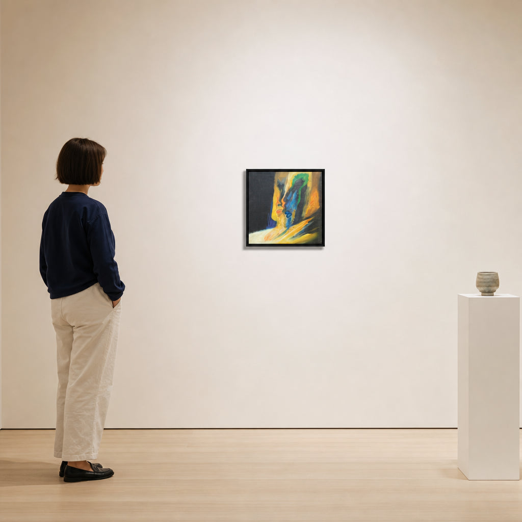 Abstract Figures in Flowing Colour - shown to scale