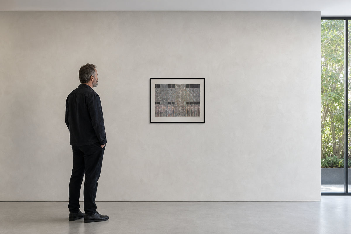 Abstract Architectural Grid with Arches - shown to scale