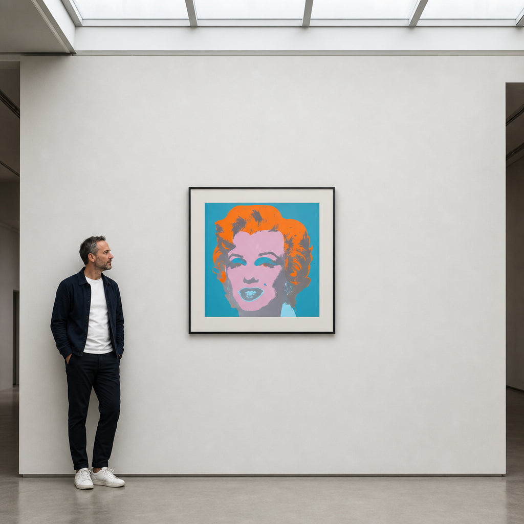 Marilyn Monroe Portrait in Bold Colours - shown to scale