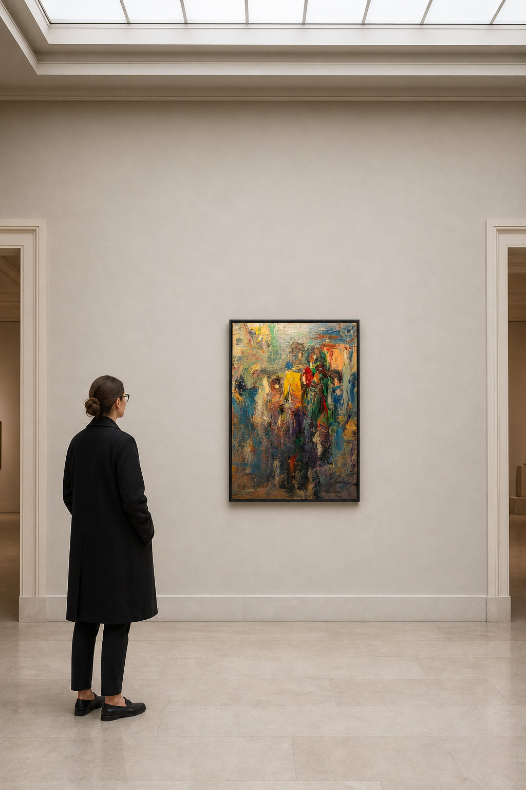 Abstract Figures in Vibrant Colors - shown to scale