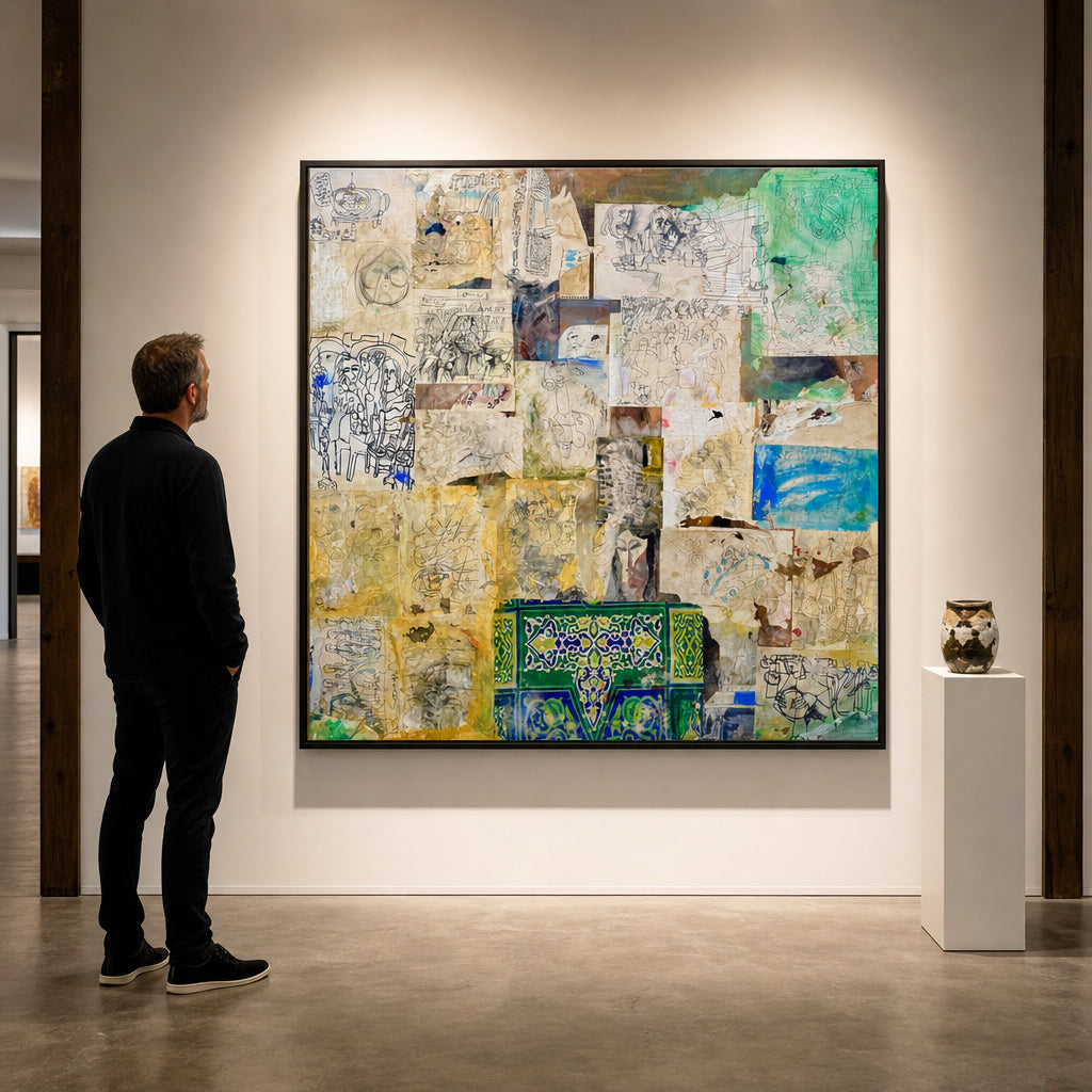 Collage of Sketches and Islamic Tiles - shown to scale