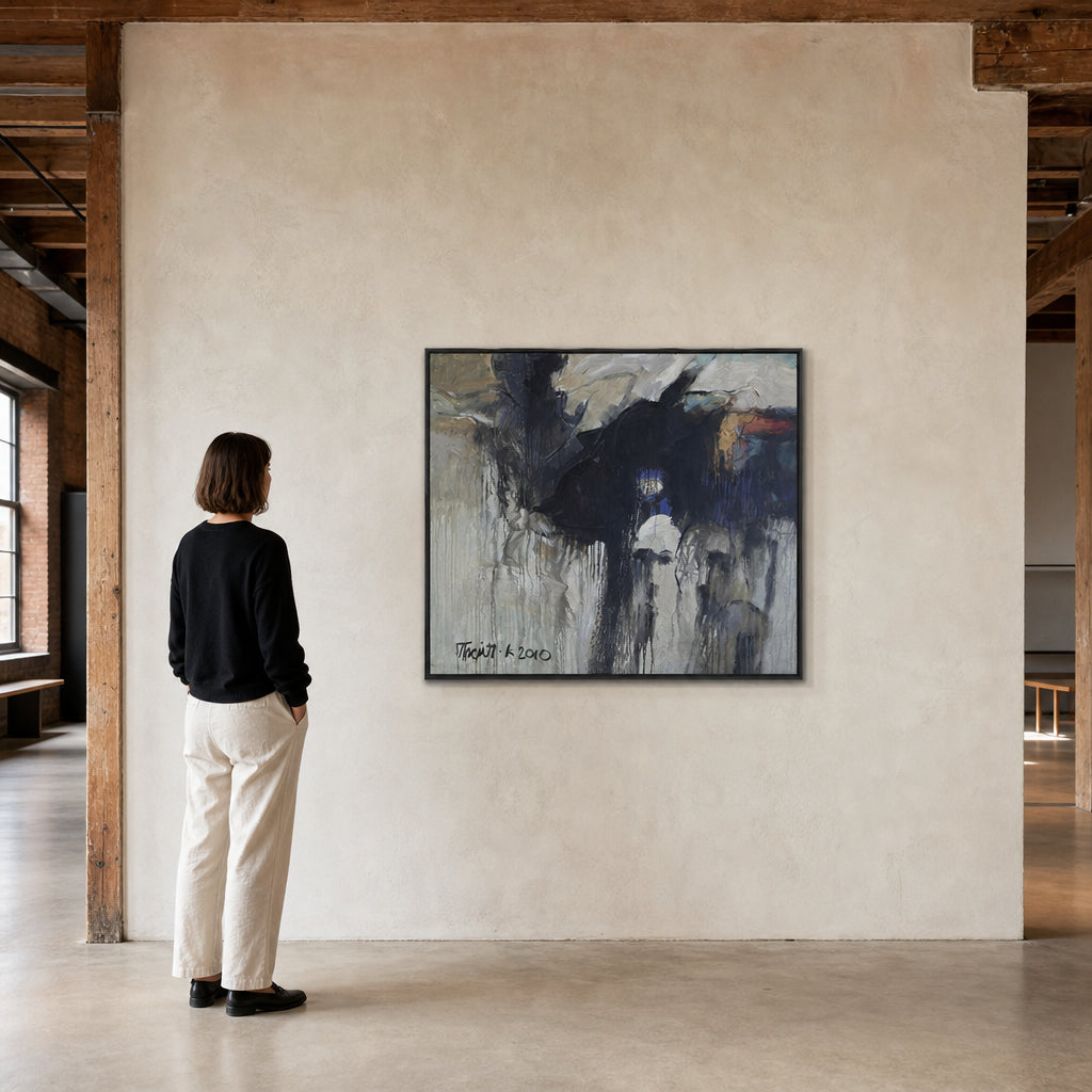 Dark Abstract Figures in Grey - shown to scale