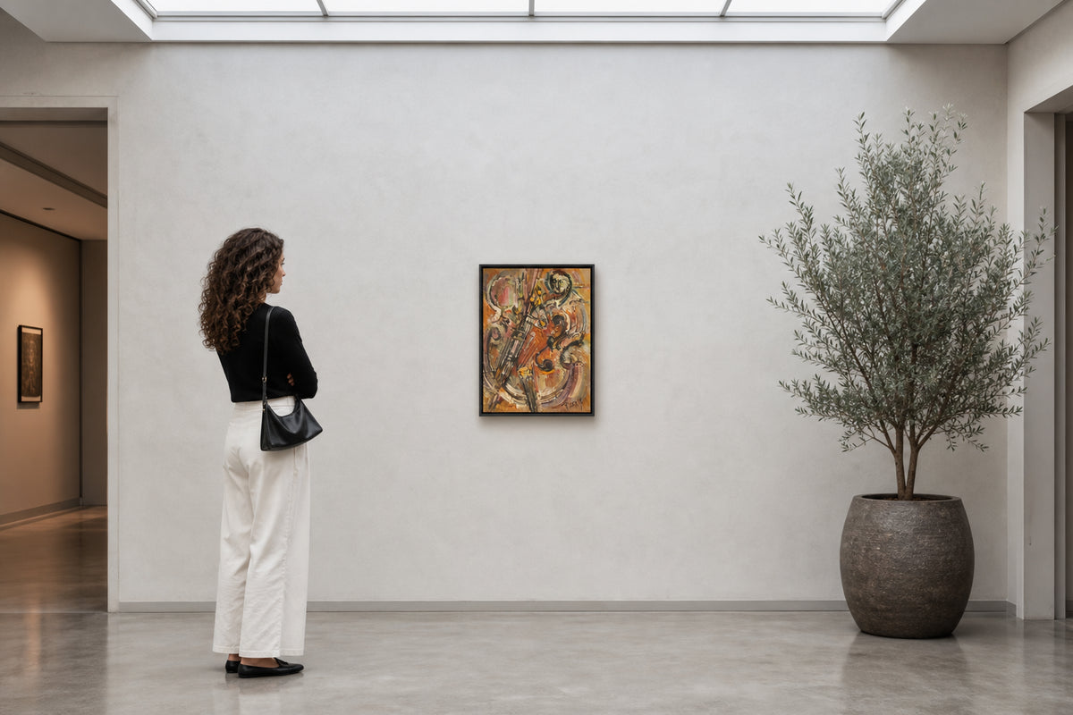 Figure Playing a Cello - shown to scale