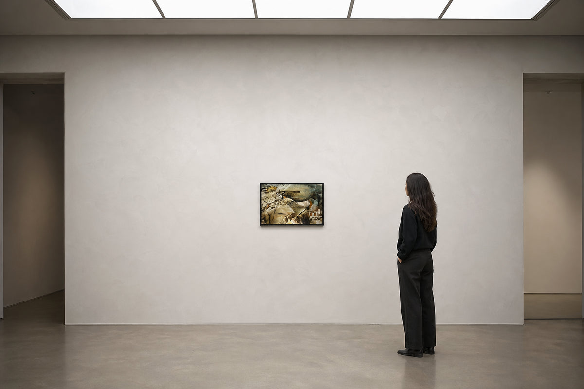 Abstract Landscape with Swirling Forms - shown to scale