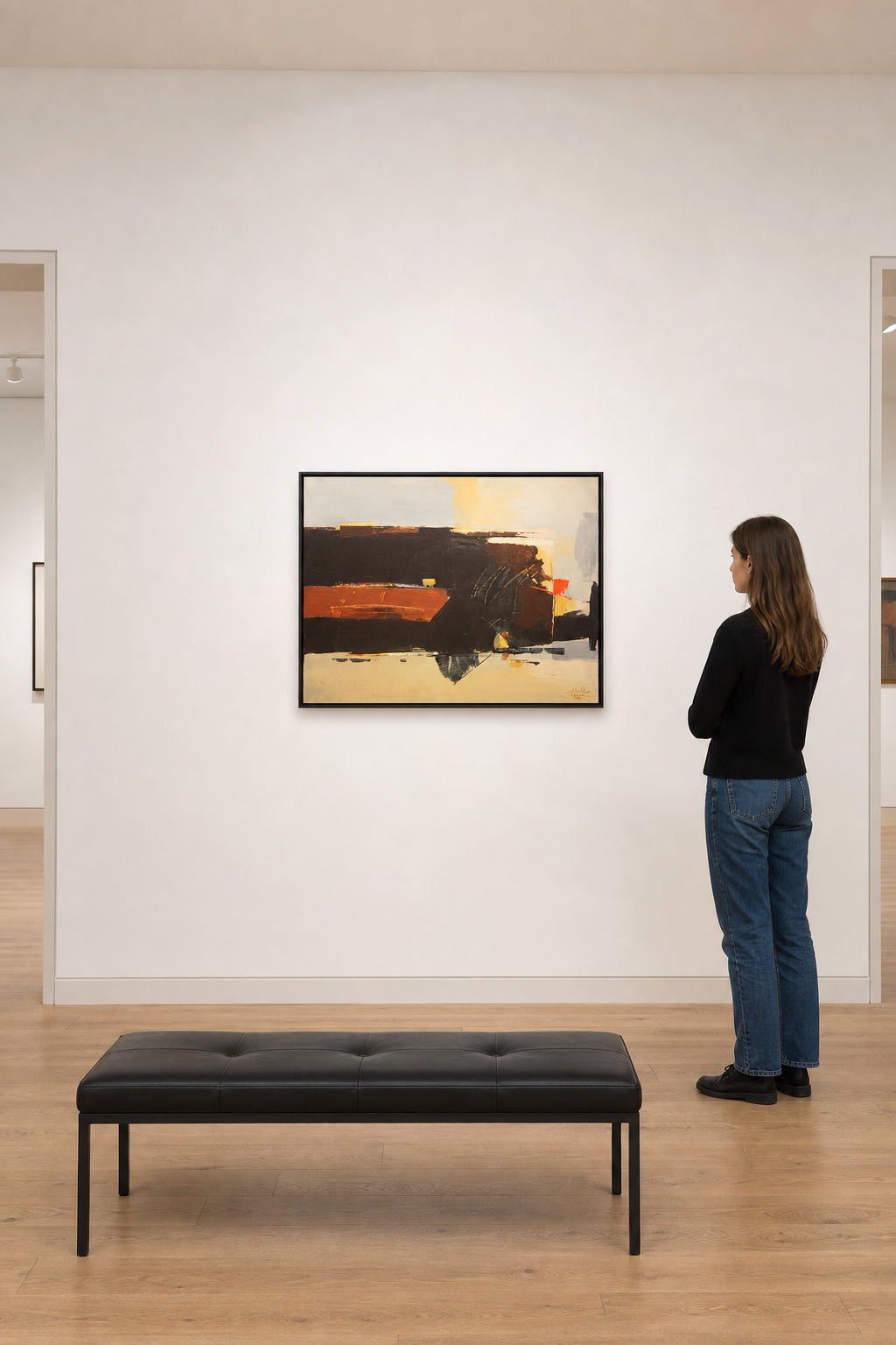 Abstract Forms in Brown and Black - shown to scale