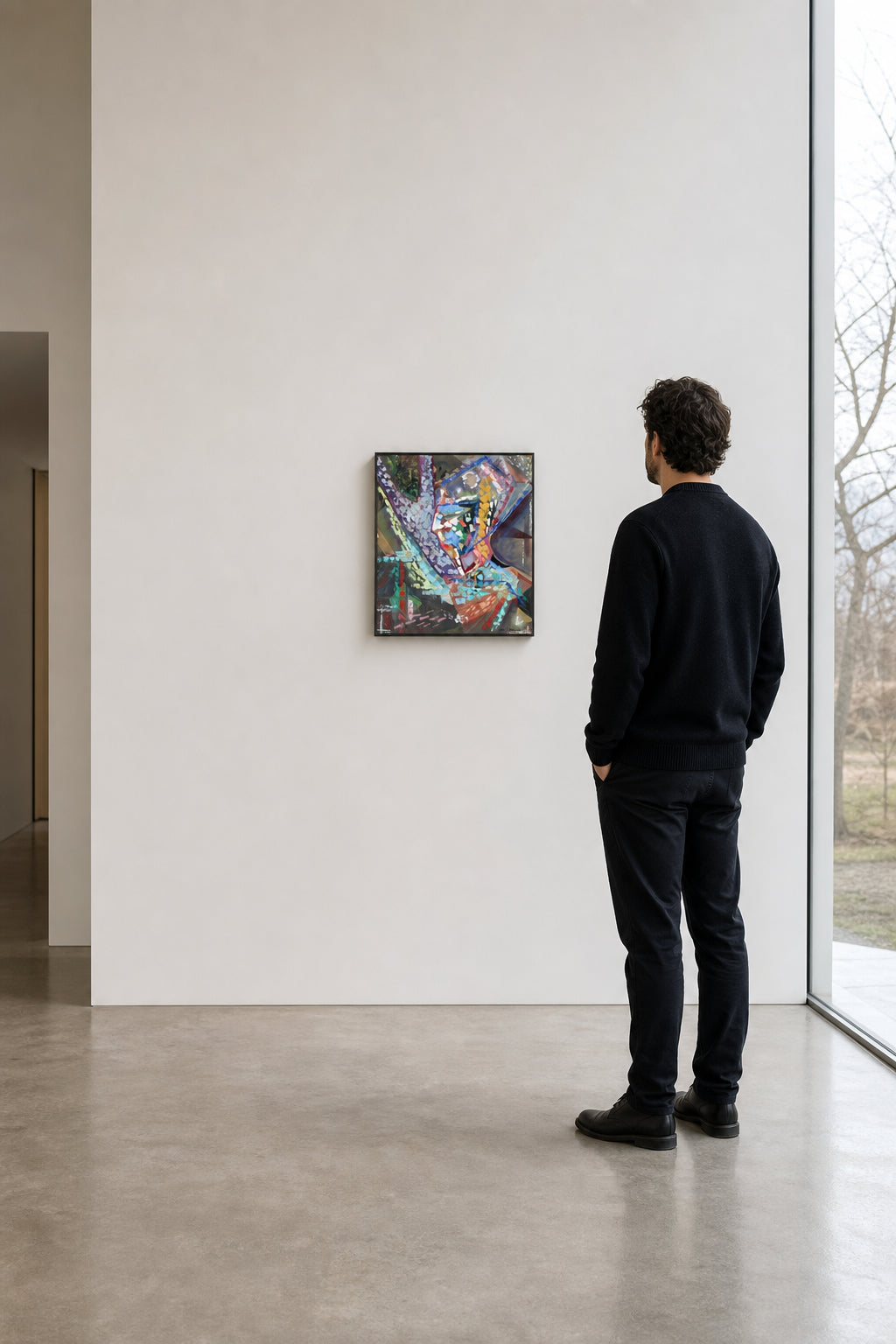 Colourful Abstract Geometric Composition - shown to scale