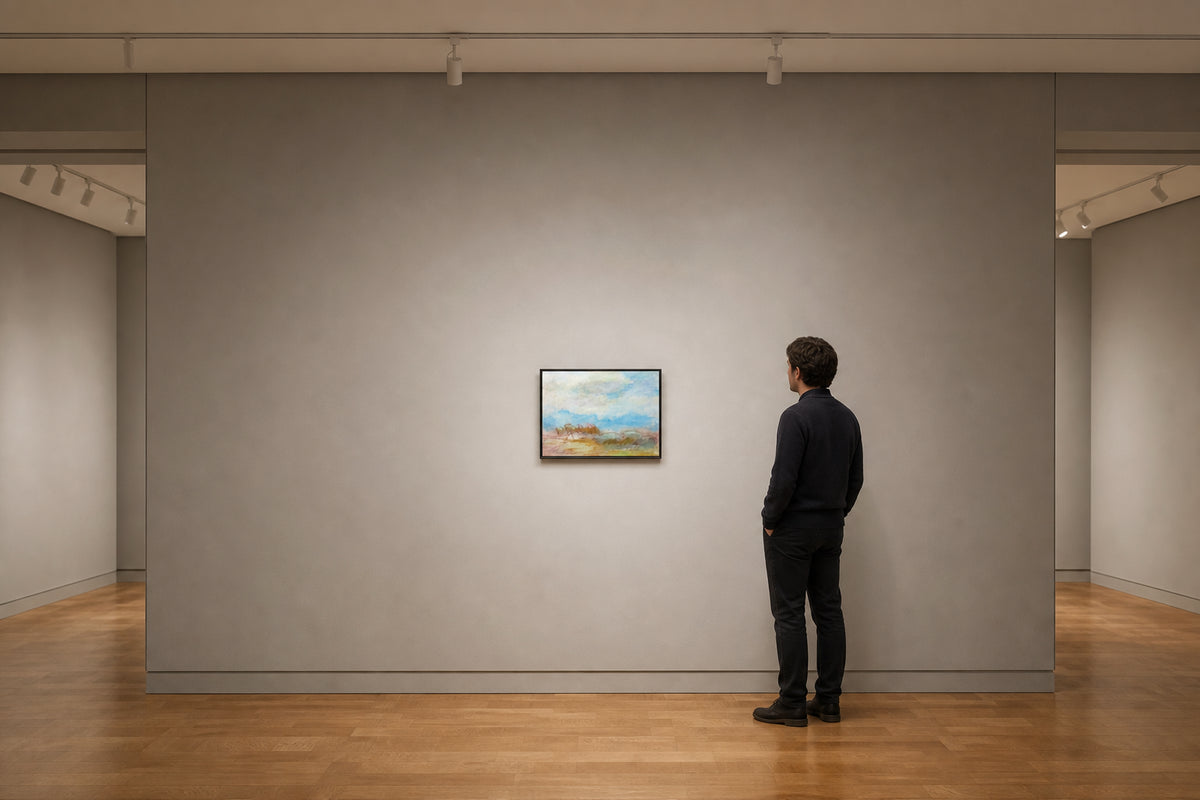 Open Landscape Under Cloudy Sky - shown to scale
