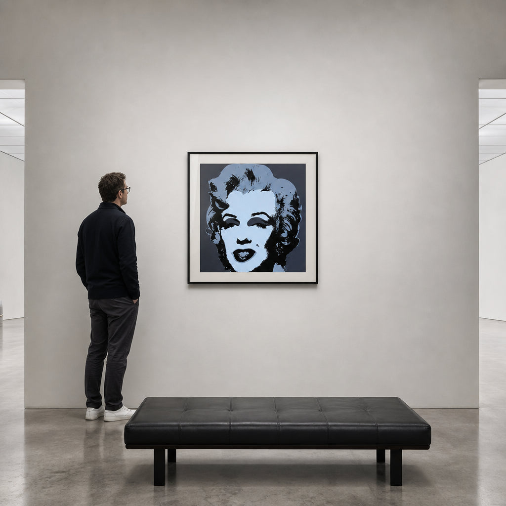 Marilyn Monroe Portrait in Grey - shown to scale