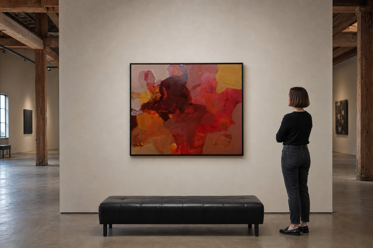 Abstract Figures in Red and Yellow - shown to scale