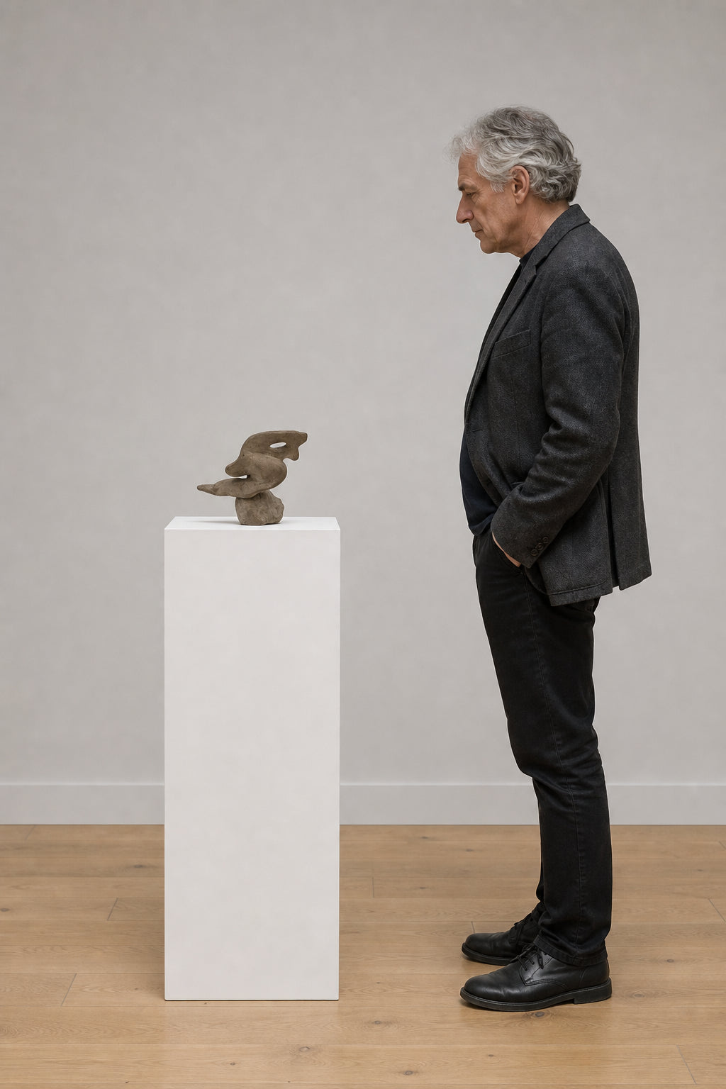 Abstract Organic Form Sculpture - shown to scale