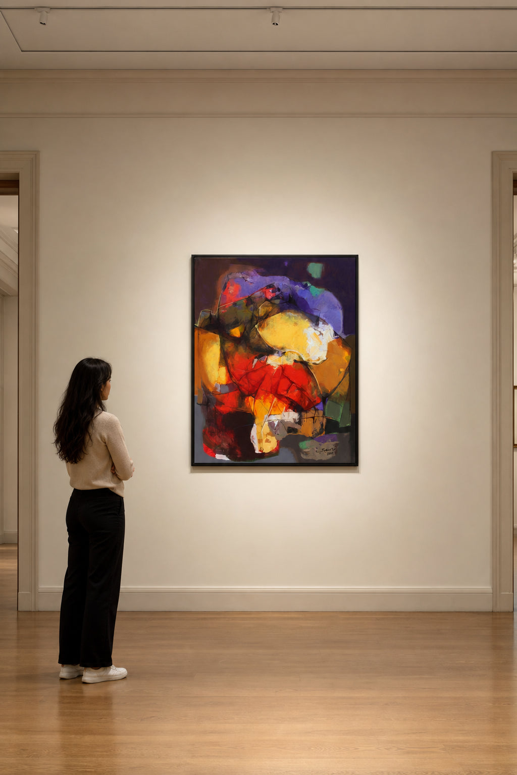 Bold Abstract Forms in Vivid Colour - shown to scale