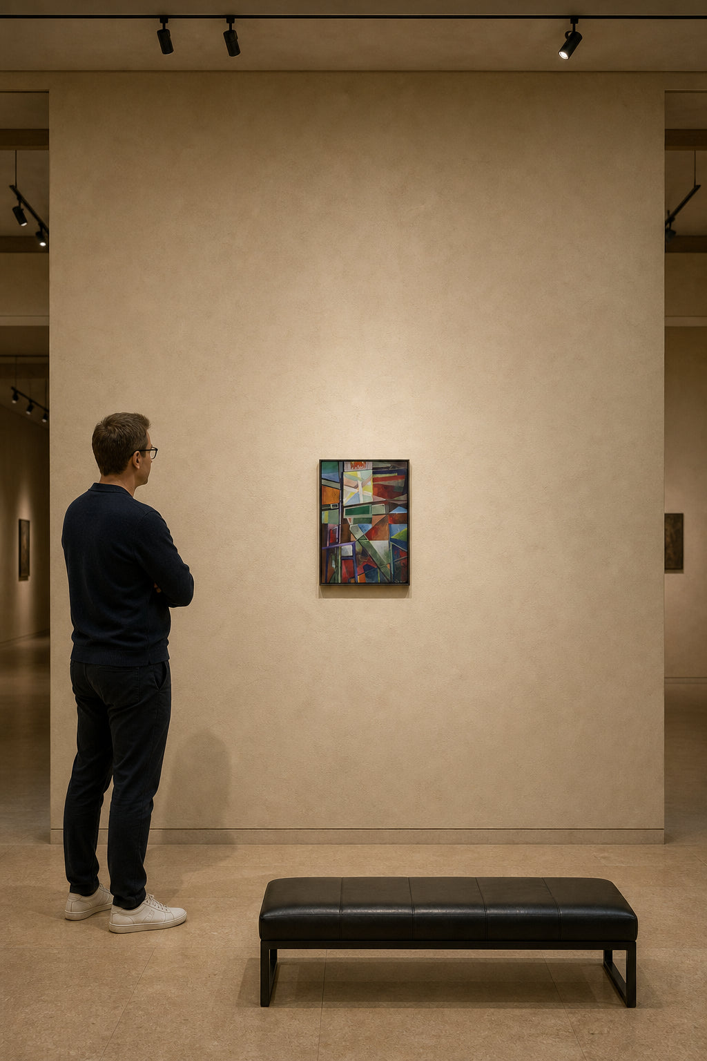 Fragmented Geometric Abstract Composition - shown to scale