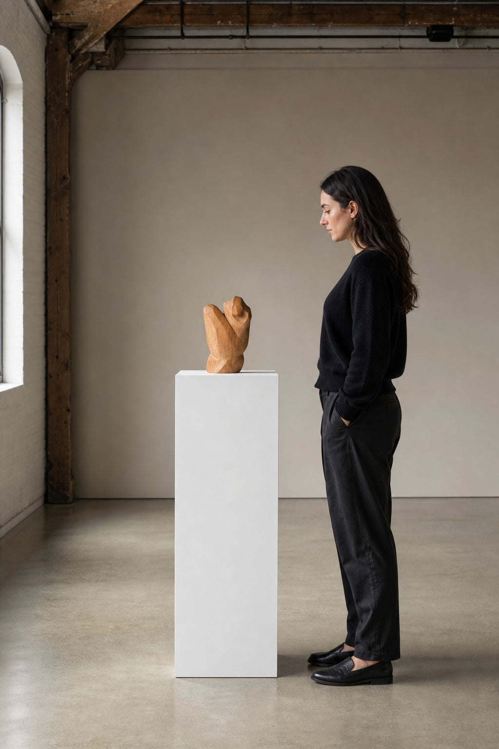 Abstract Figure Carved in Stone - shown to scale