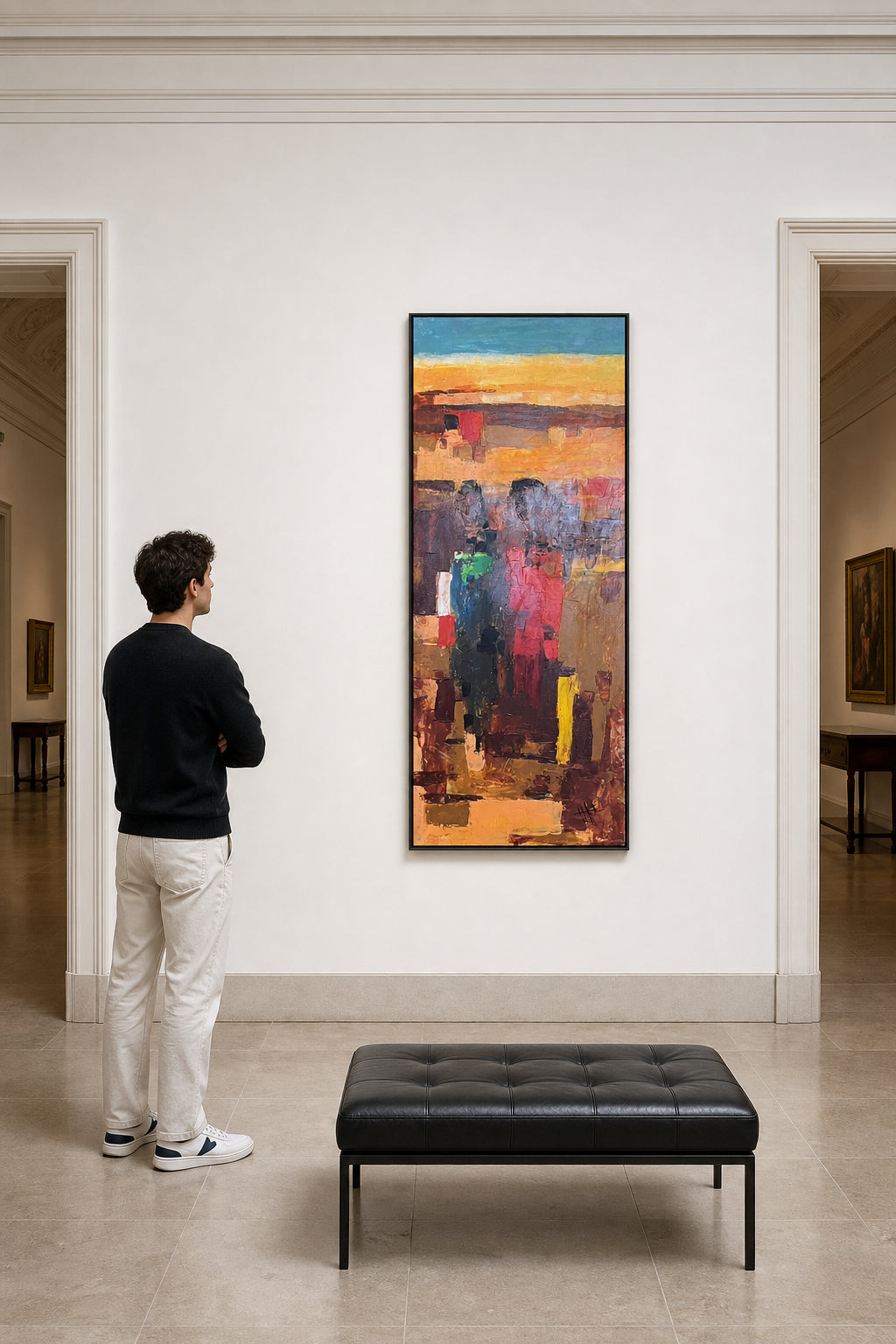 Abstract Figures in Earthy Landscape - shown to scale