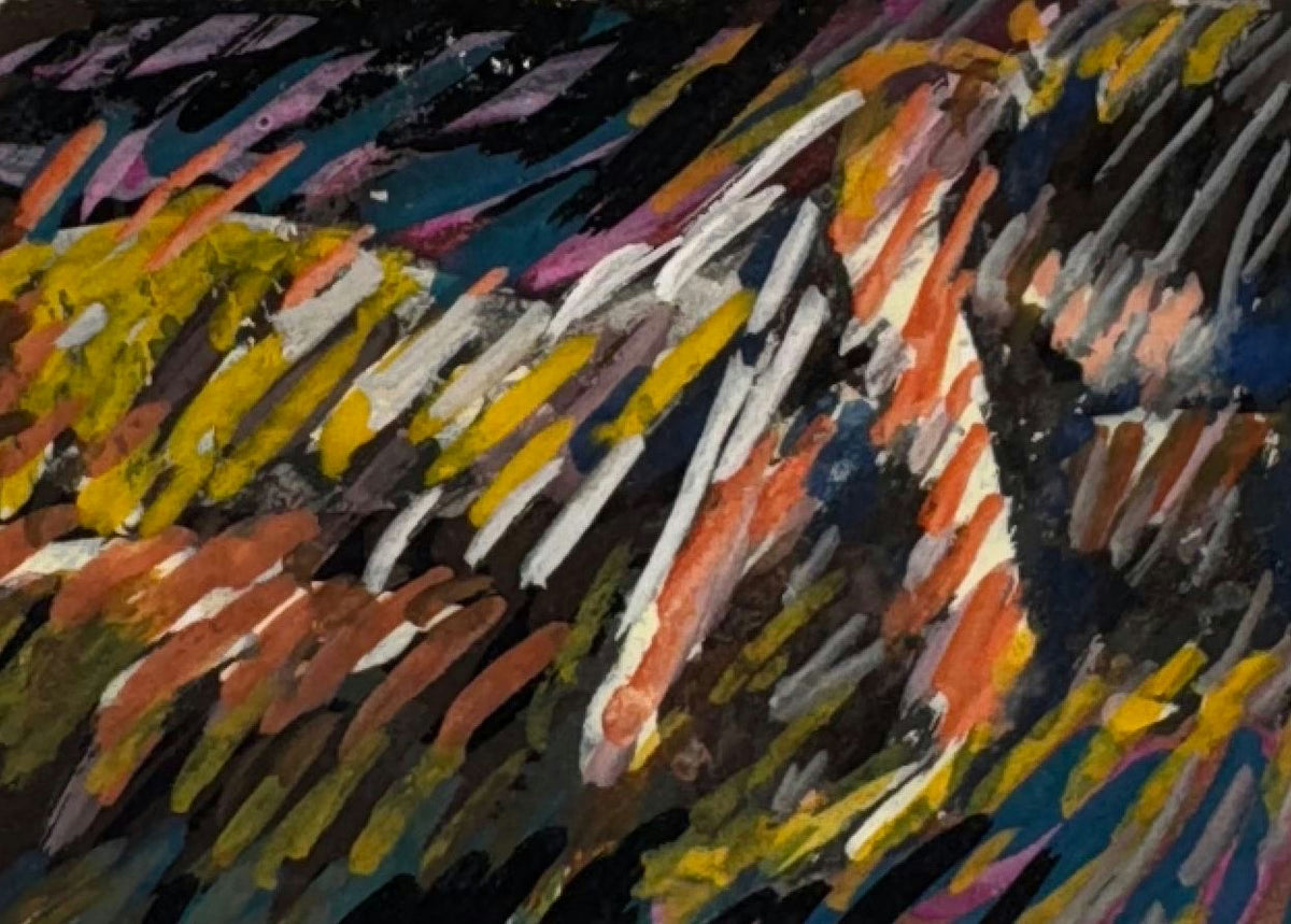 Original Mixed media 'Dynamic Abstract Brushstrokes in Dark Tones' by Mohammad Bushnaq