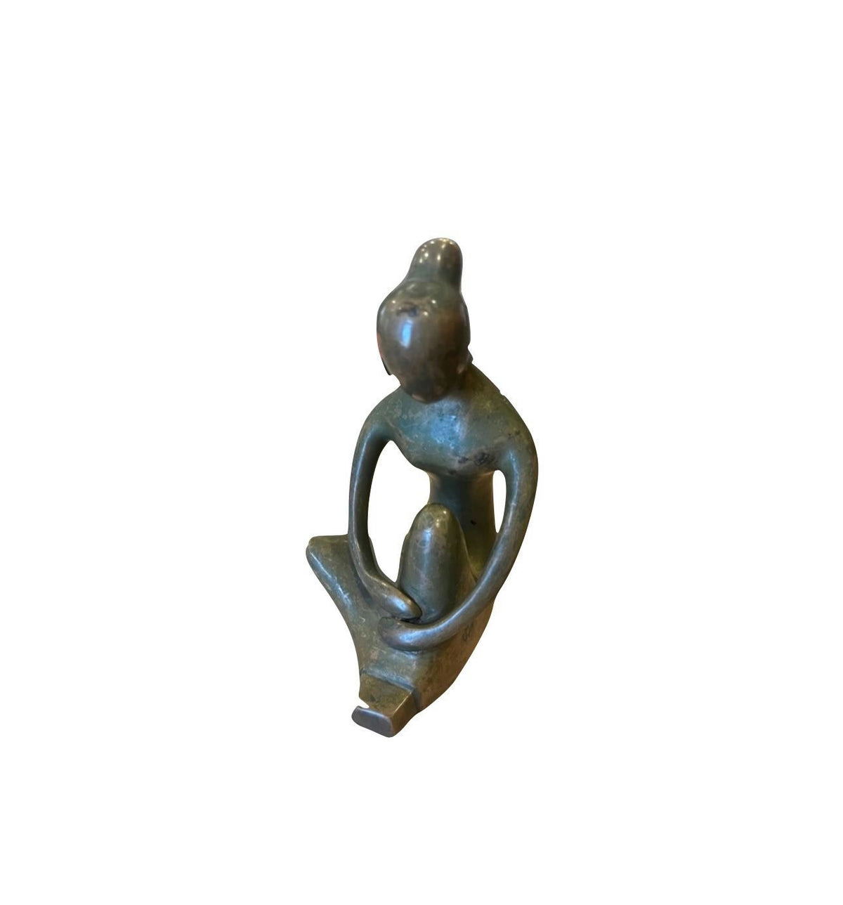 Original Sculptures & Ceramics 'Seated Female Bronze Figure Sculpture' by Mohammad Ghani Hikmat