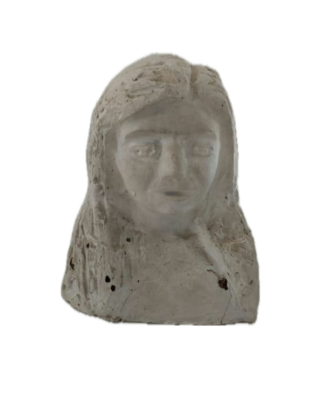 Original Sculptures & Ceramics 'Woman Bust Sculpture with Headscarf' by Mohammad Bushnaq