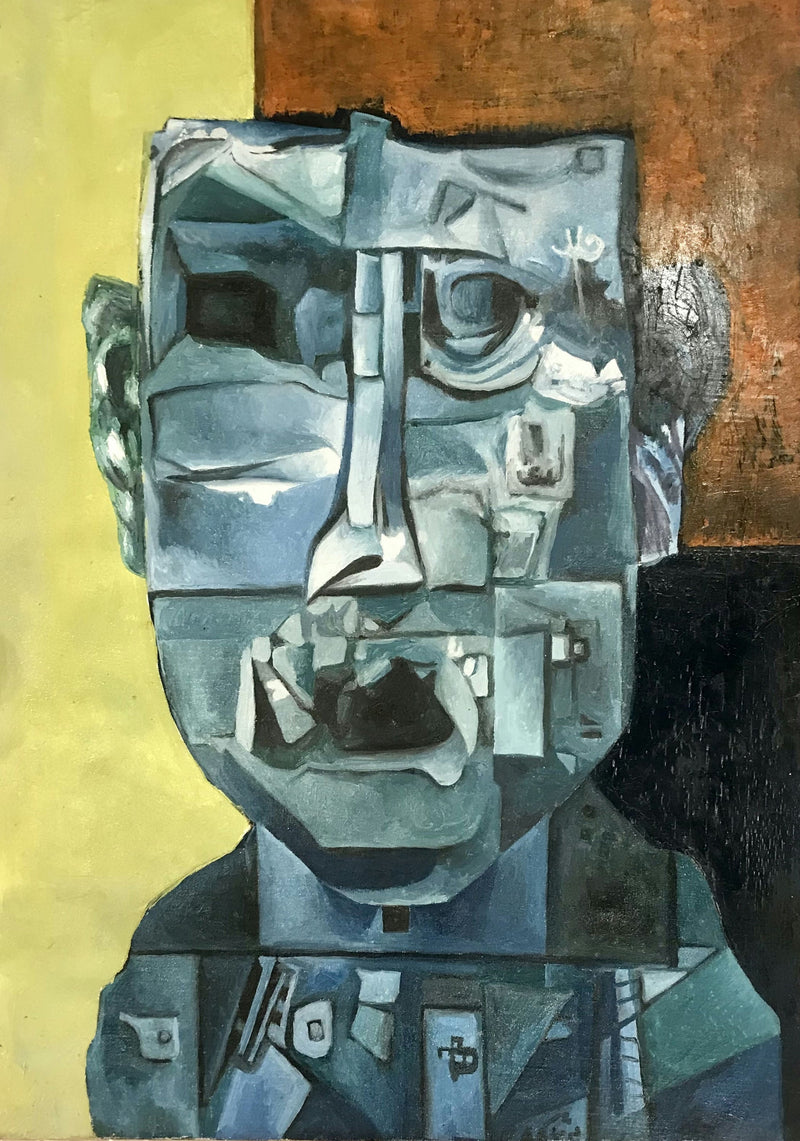 Cubist Portrait of a Man 1988 by Mohammad Bushnaq