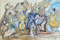 Ragheb Ayad — Oil and Watercolor on Paper , 65 × 44 cm (representative image)