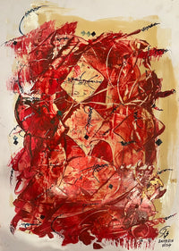 Mahmoud Almalla — Mixed media on canvas , 50 × 70 cm (representative image)