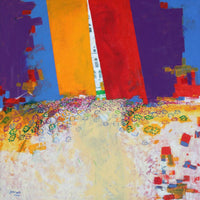Hakim AlAqel — Oil on Canvas, 140 × 75 cm (representative image)