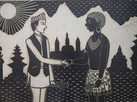 Nuche Kaji Bajracharya — Lithograph on paper , 76 × 54 cm (representative image)