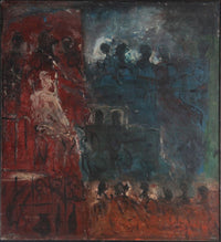 Khaled Al Khani — Oil on Board, 100 × 100 cm (representative image)