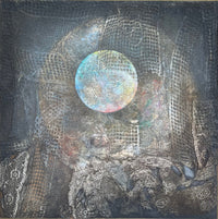 Abdelsalam Eid — Mixed media on board , 79 × 79 cm (representative image)