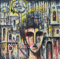 Mohamed Alrkouy — Acrylic On Canvas, 69 × 68 cm (representative image)