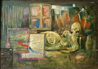 Saad Alansari — Mixed media on canvas , 49 × 69 cm (representative image)